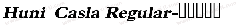 Huni_Casla Regular字体转换